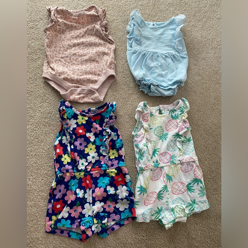 3-6 Month Baby Girl Romper Set